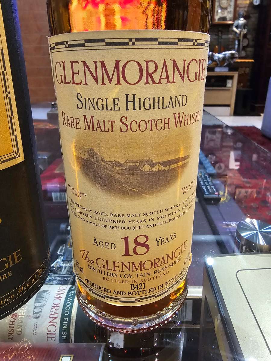 Glenmorangie 18 Year Old Single Highland Rare Malt, bottle from 1980s