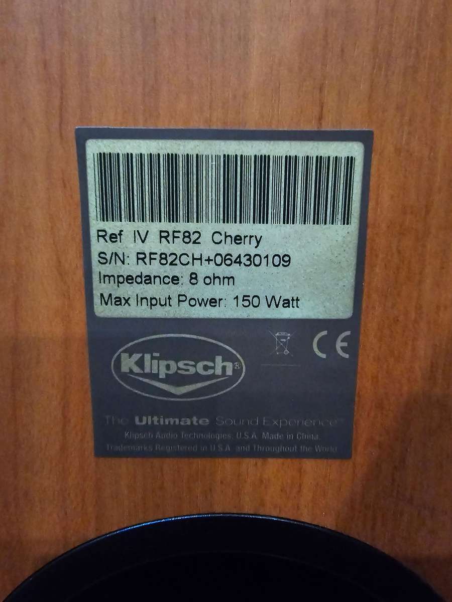Klipsch RF-82 Floor-standing, RC-62 Centre, & RW-10 Subwoofer Speakers Set