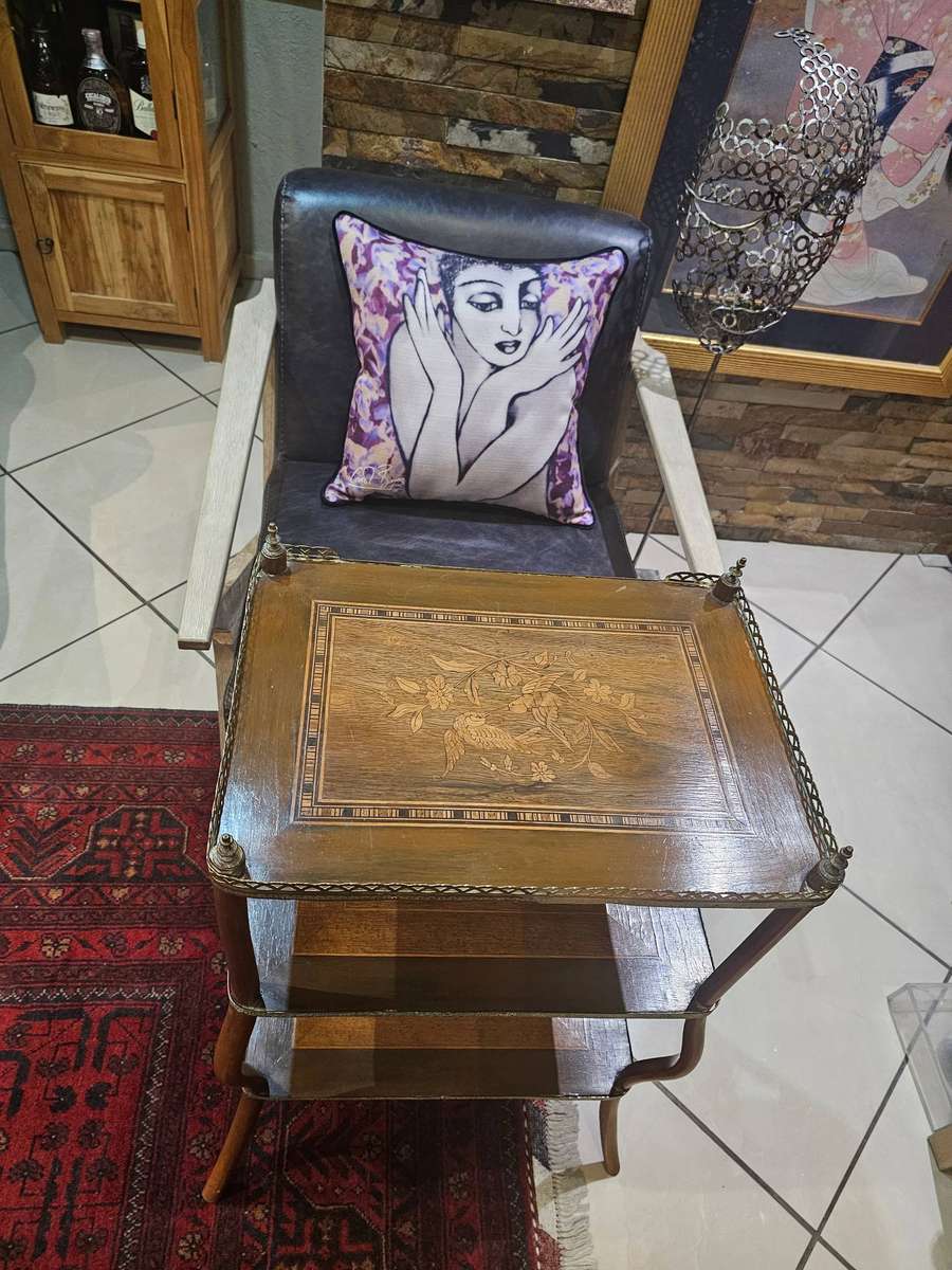 Antique Victorian Three-Tier Whatnot / Side Table (Circa 1900)