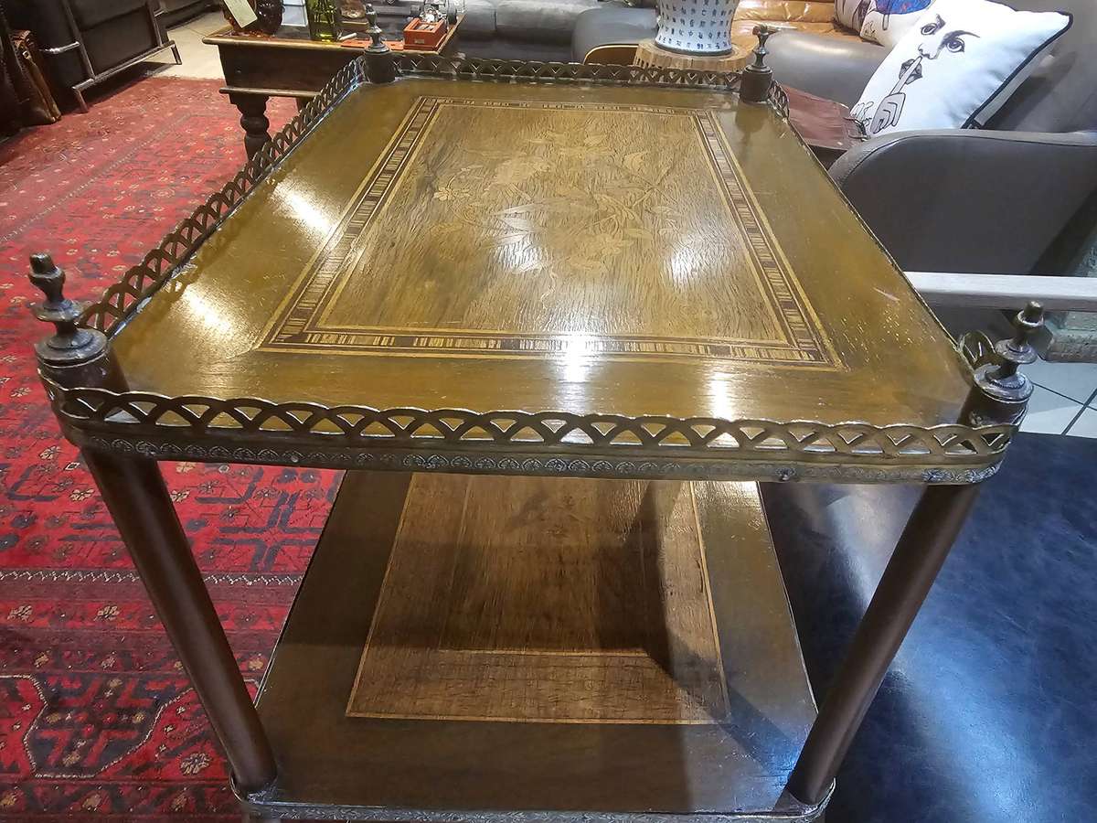 Antique Victorian Three-Tier Whatnot / Side Table (Circa 1900)