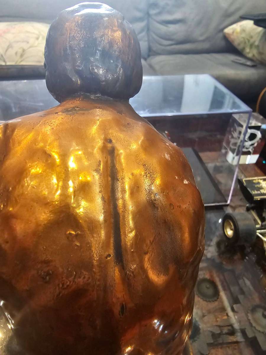 Bronze Finish Thinking Man Sculpture