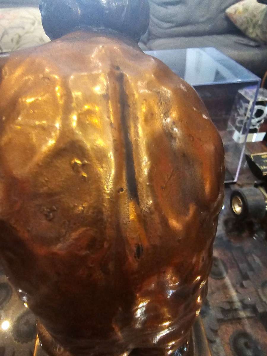 Bronze Finish Thinking Man Sculpture