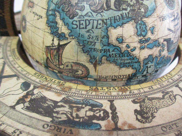 Small Metal Globe Sculpture