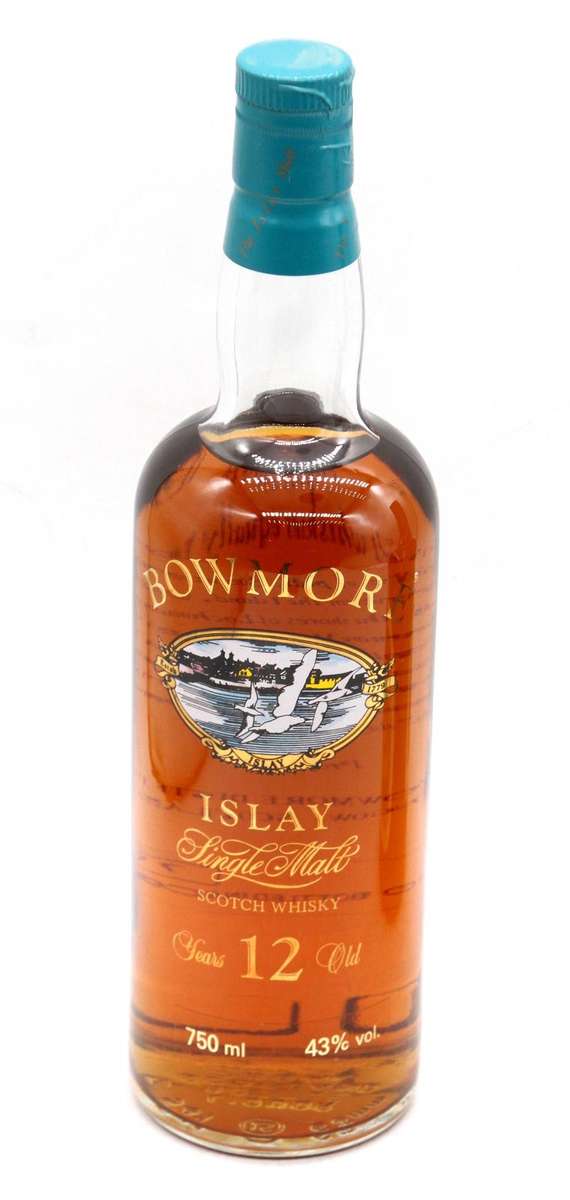 Bowmore 12 Years 1990's Screen Printed Whisky Bottle