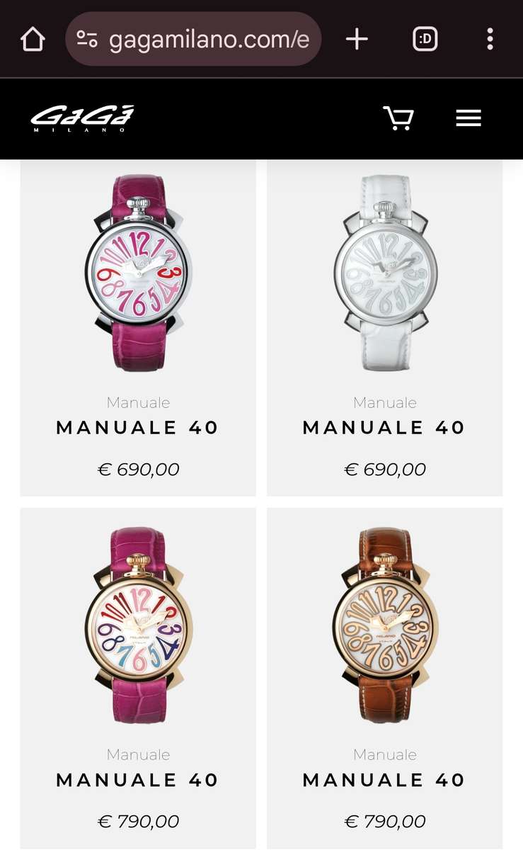 Gaga Milano Manuale 40 Italian Watch