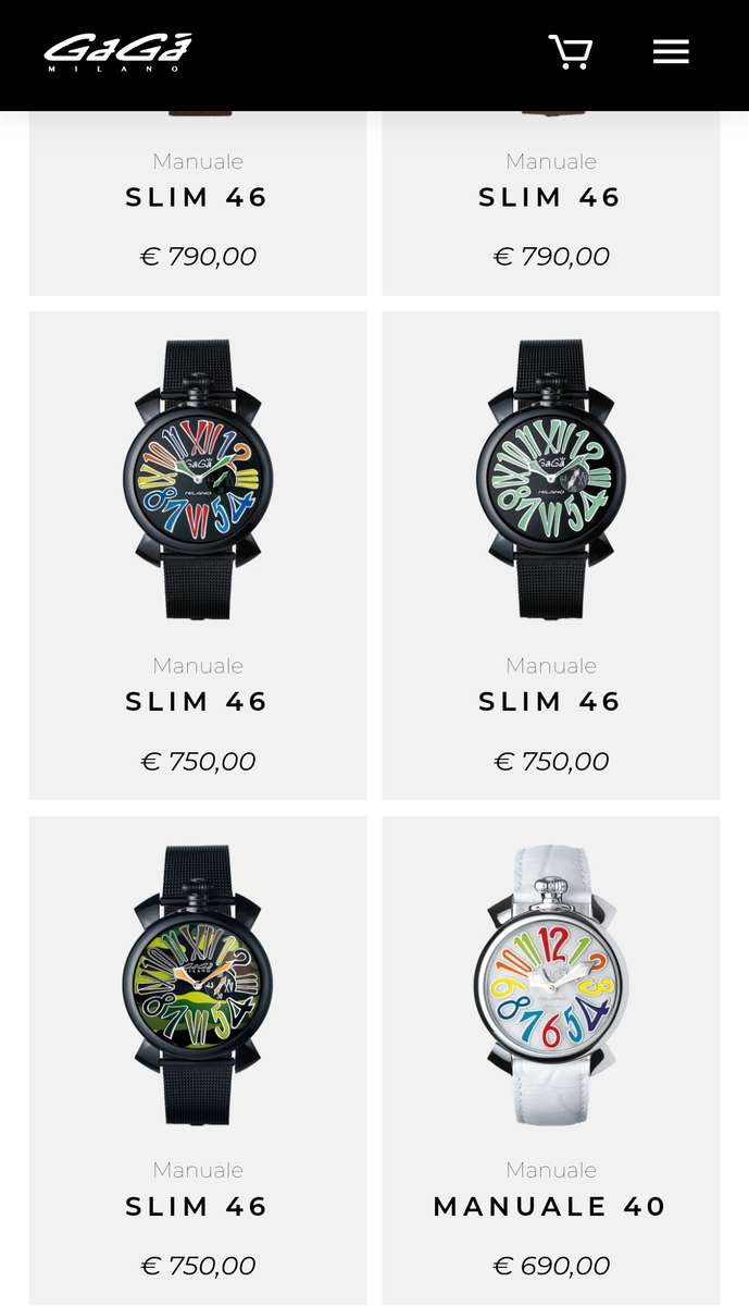 Gaga Milano Manuale 46 Italian Watch