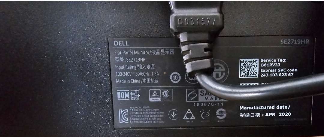 Dell SE2719HR 27" Full HD(1920x1080) 75Hz 4ms IPS AMD FreeSync Desktop Monitor