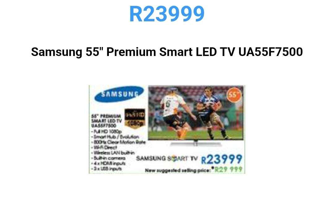 Samsung 55 Inch Premium Smart LED TV UA55F7500