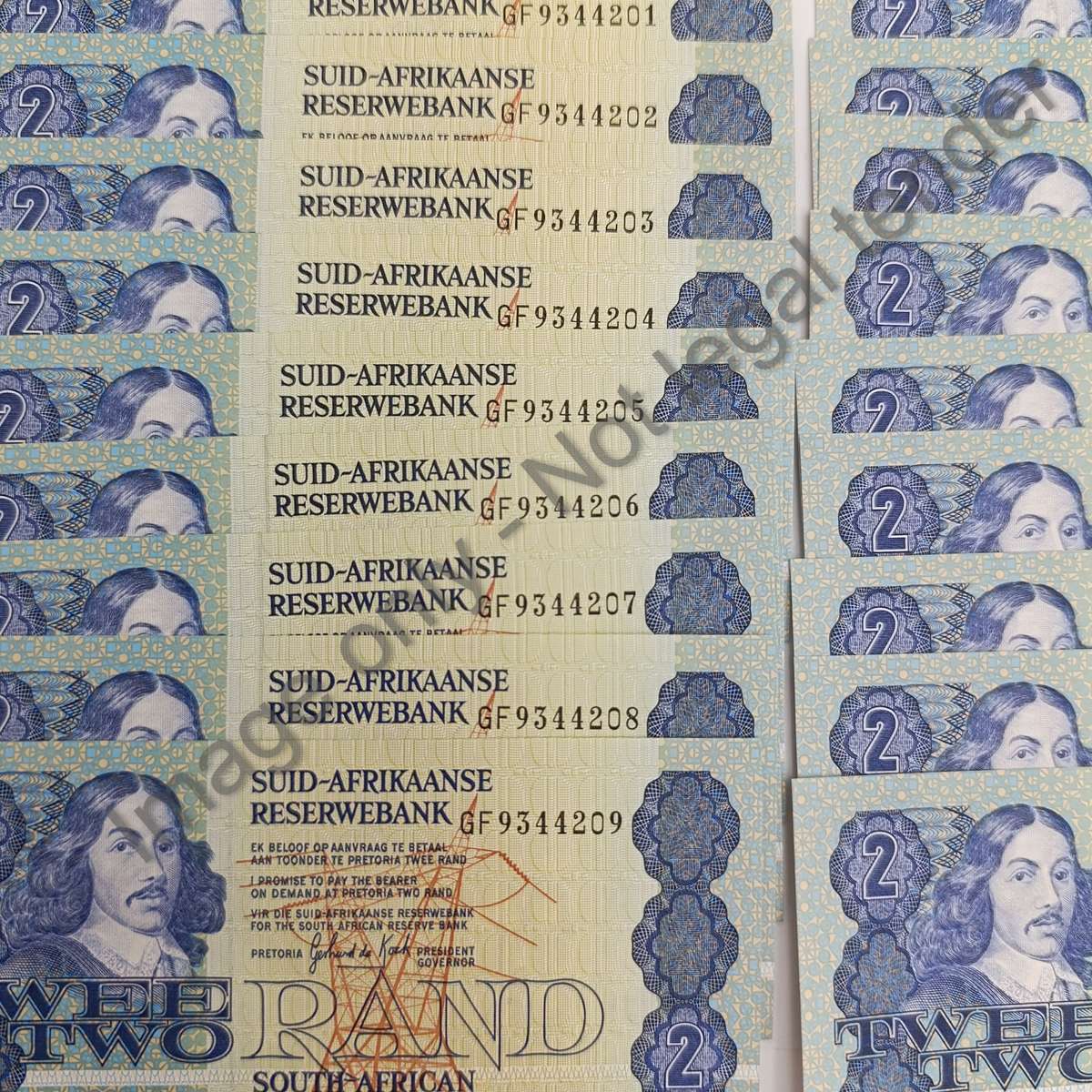 GPC de Kock 36 Consecutive numbered UNC R2 notes