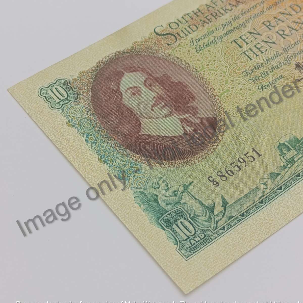 MH de Kock Banknote Ten Rand AU+ only Issue