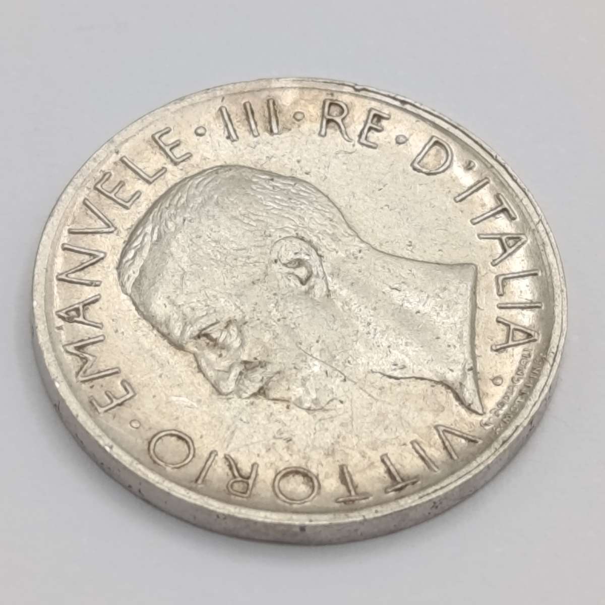 Italy 1930 silver 5 Lire - AU+