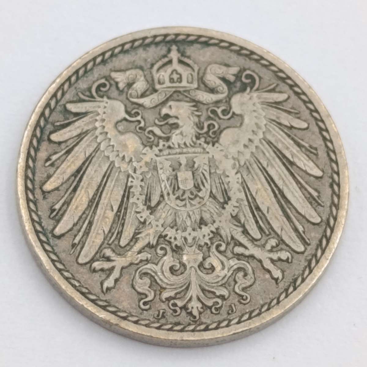 Germany Empire 1913 J Low mintage 5 pfennig