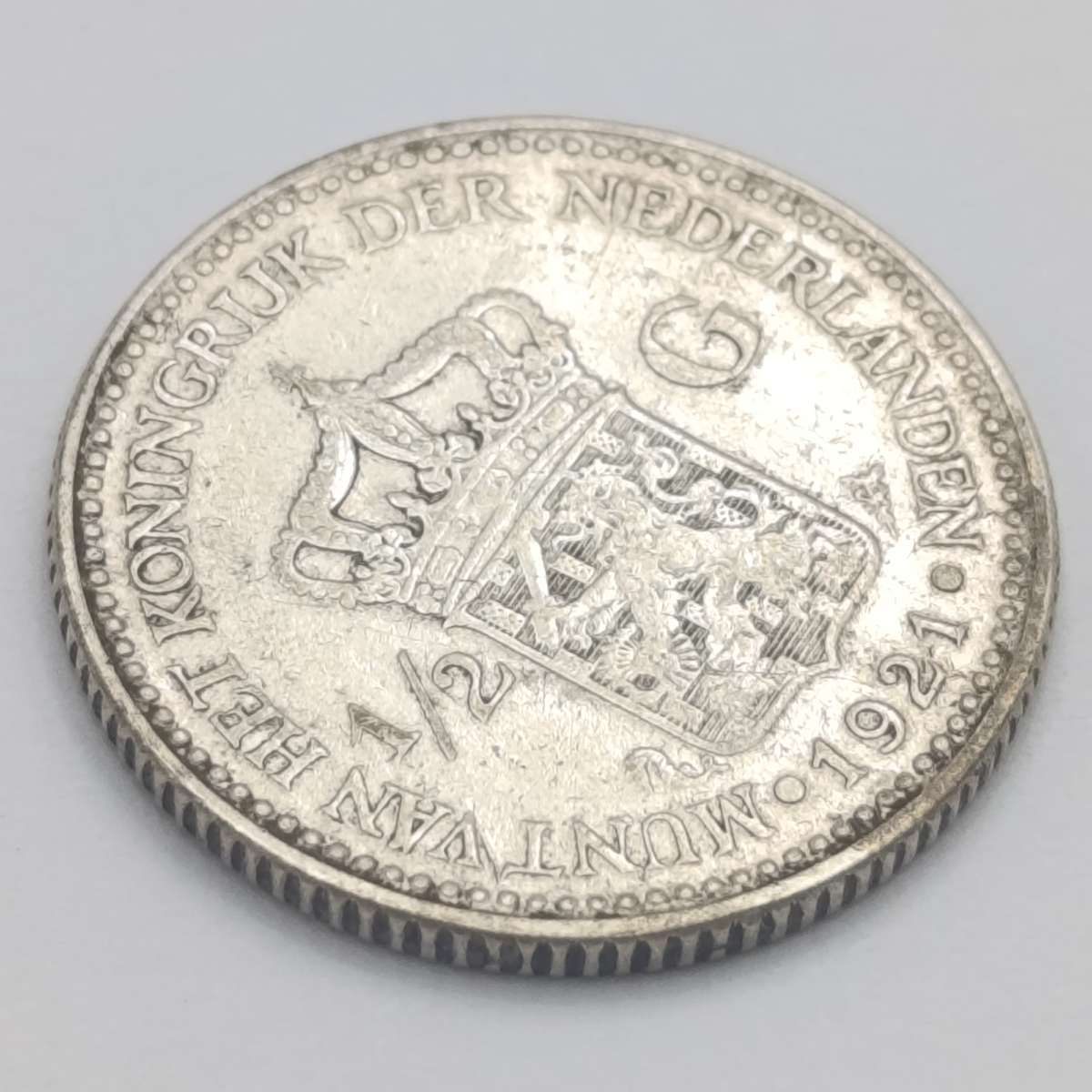Netherlands 1921 half Gulden Silver