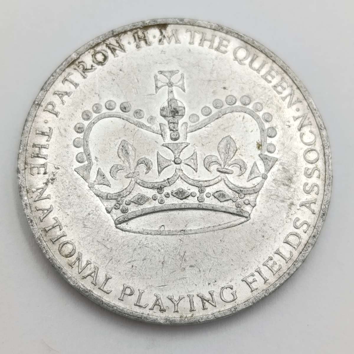 National Playing fields Queen Elizabeth 2 Aluminum coronation medal