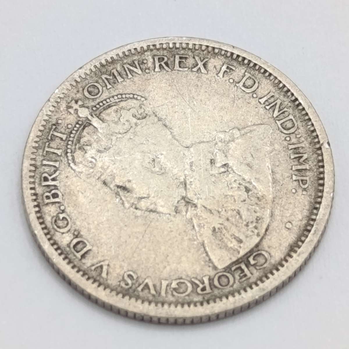 Australia 1922 silver 6 pence VF