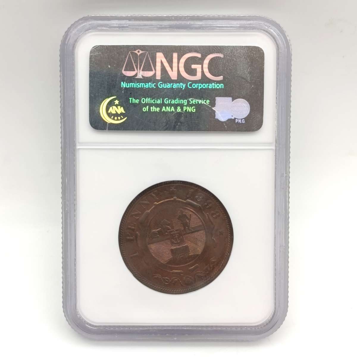 1898 ZAR Kruger Penny graded MS63 RB by NGC