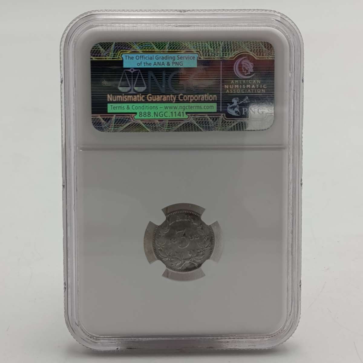 1892 ZAR Kruger silver 3 pence tickey graded VF25 by NGC