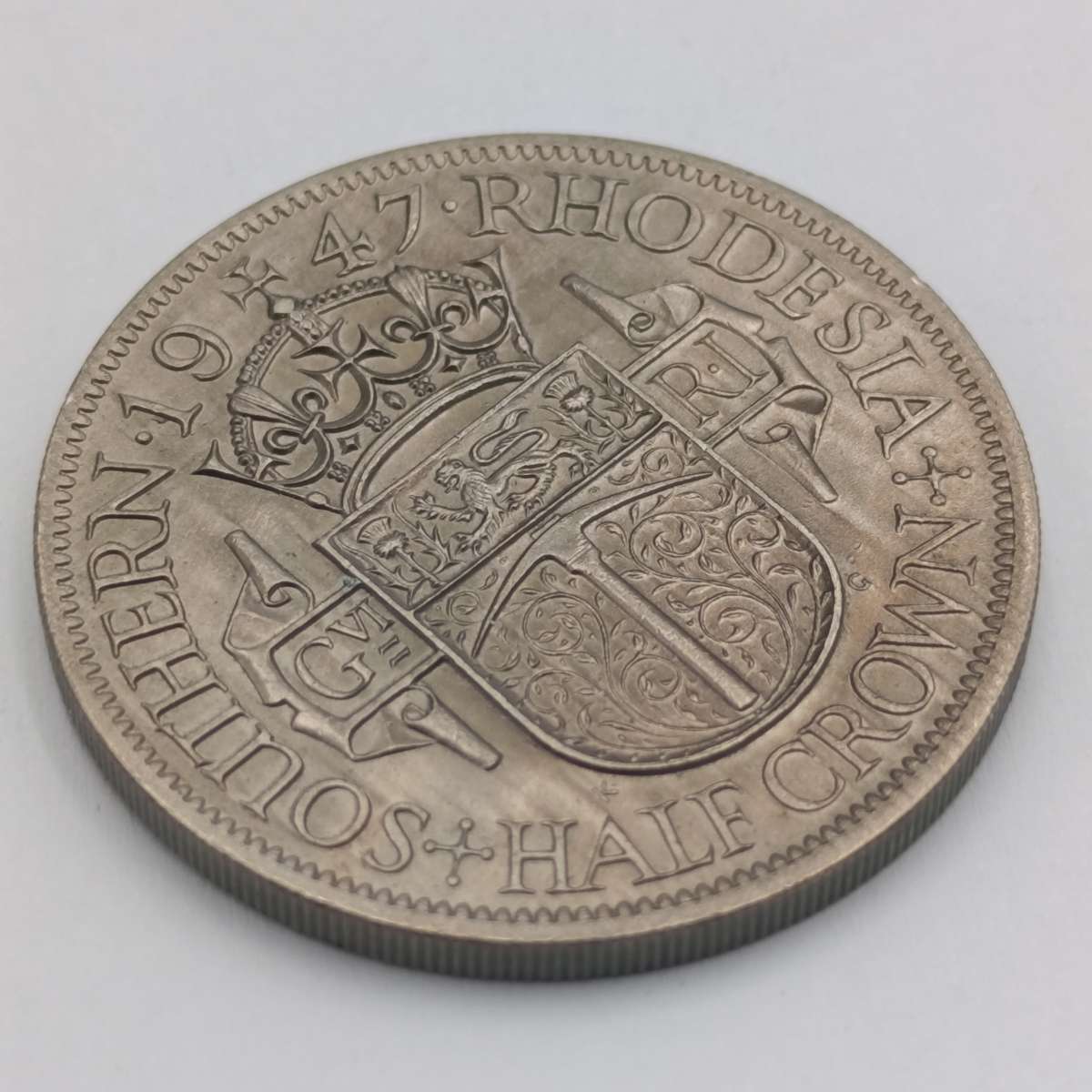 Southern Rhodesia 1947 half crown AU+