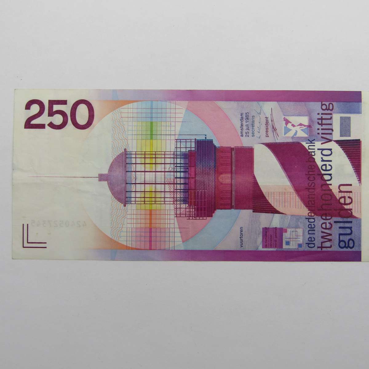 Netherlands 250 Gulden banknote 1985 VF+/XF