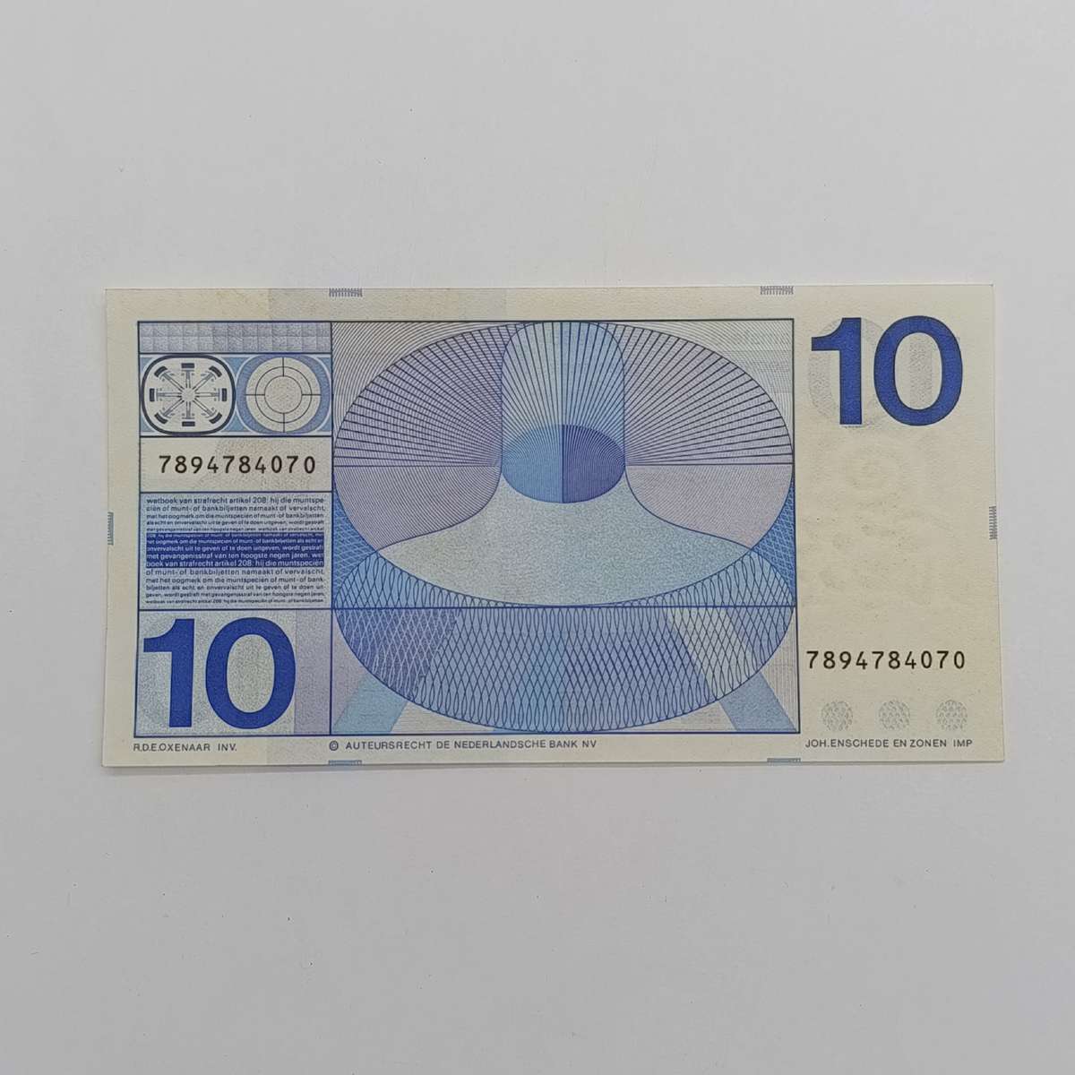 Netherlands banknote 10 Gulden 1968 uncirculated