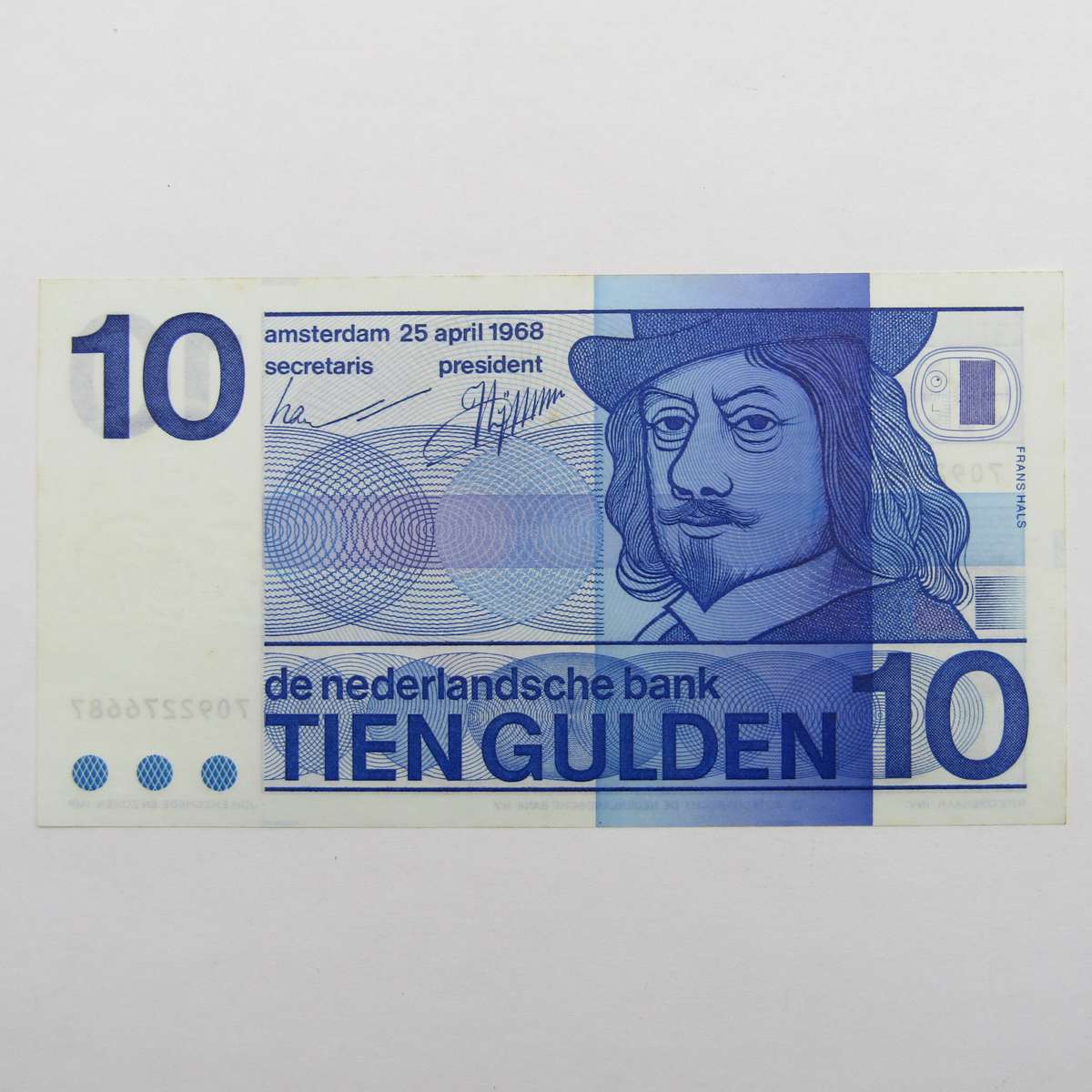 Netherlands Banknote 10 Gulden 1968 uncirculated