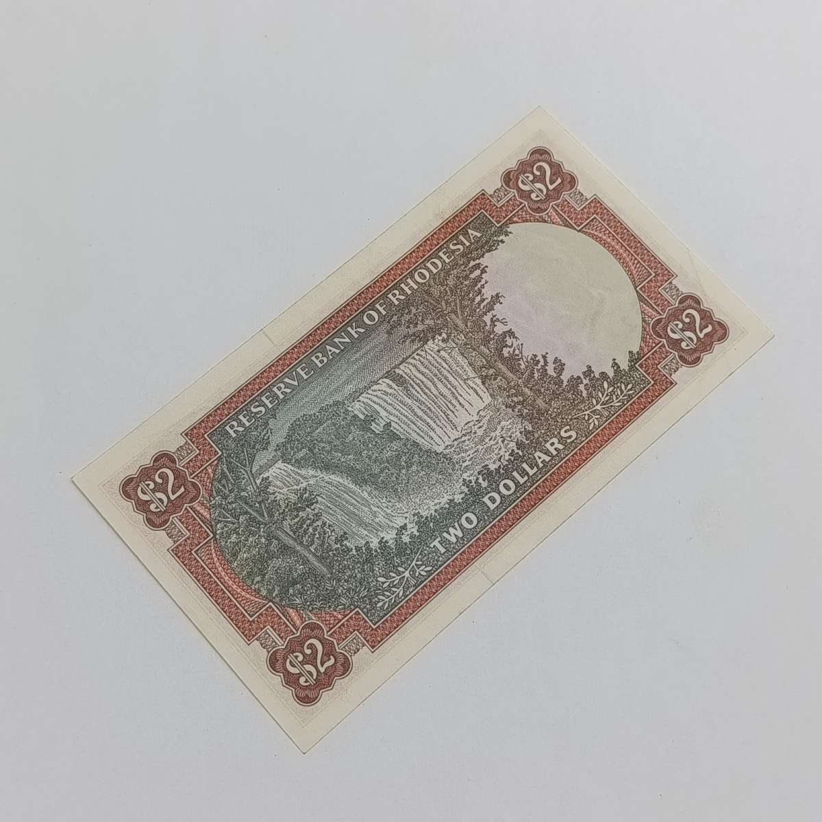 Rhodesia Two dollars banknote 15 April 1977 AU condition