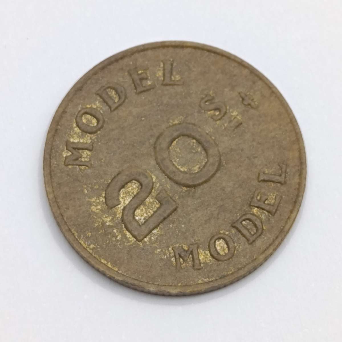 SA Union Schools' token money, used for teaching 608a, 20/- fibre coin Hern's 230