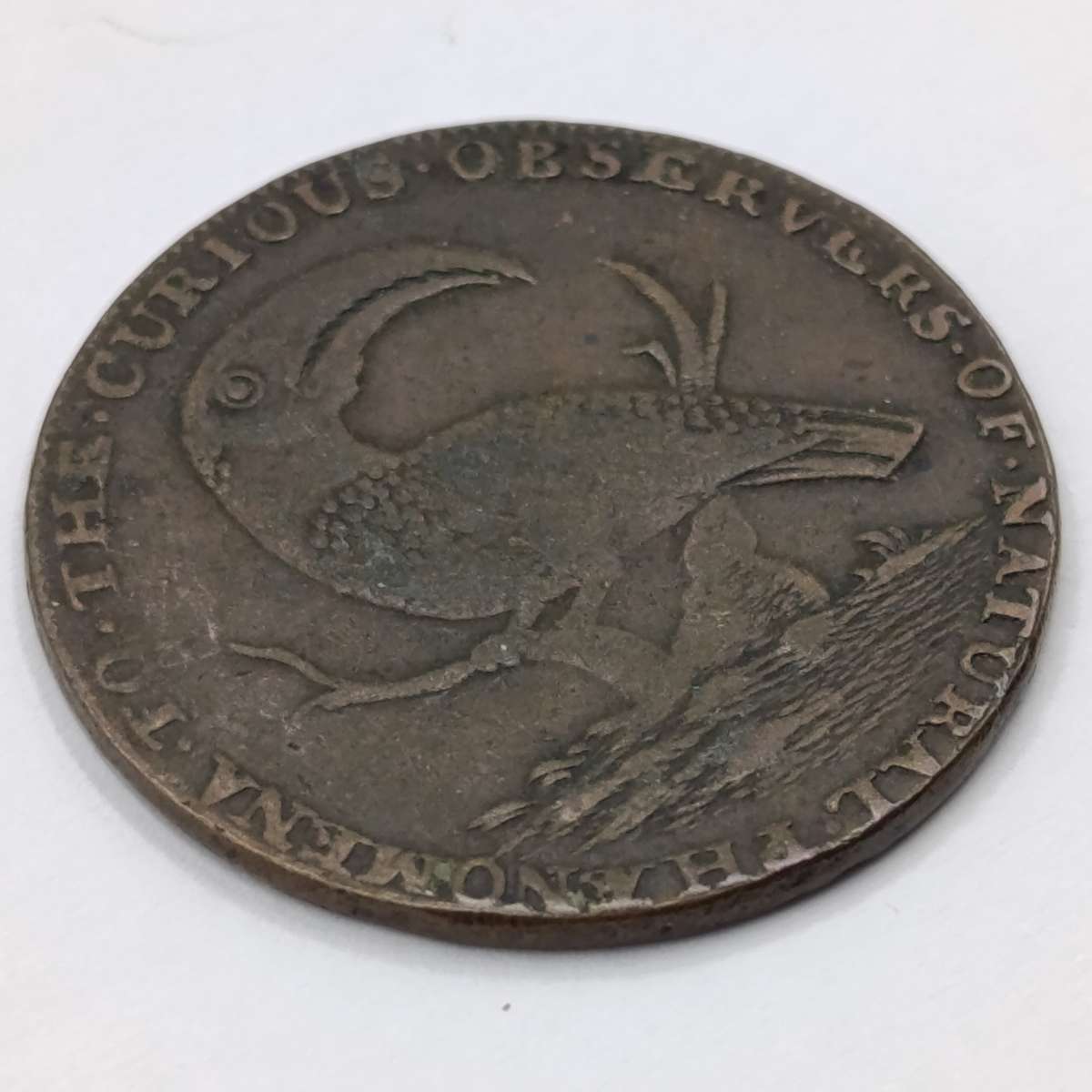 British 18th Century Middlesex Pidcocks Elephant/ Toucan token fine plus