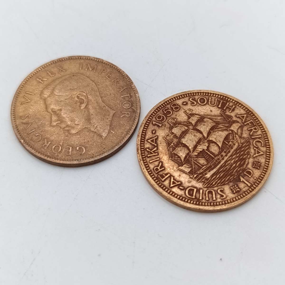 More than 6kg of old South African pennies - about 650 coins