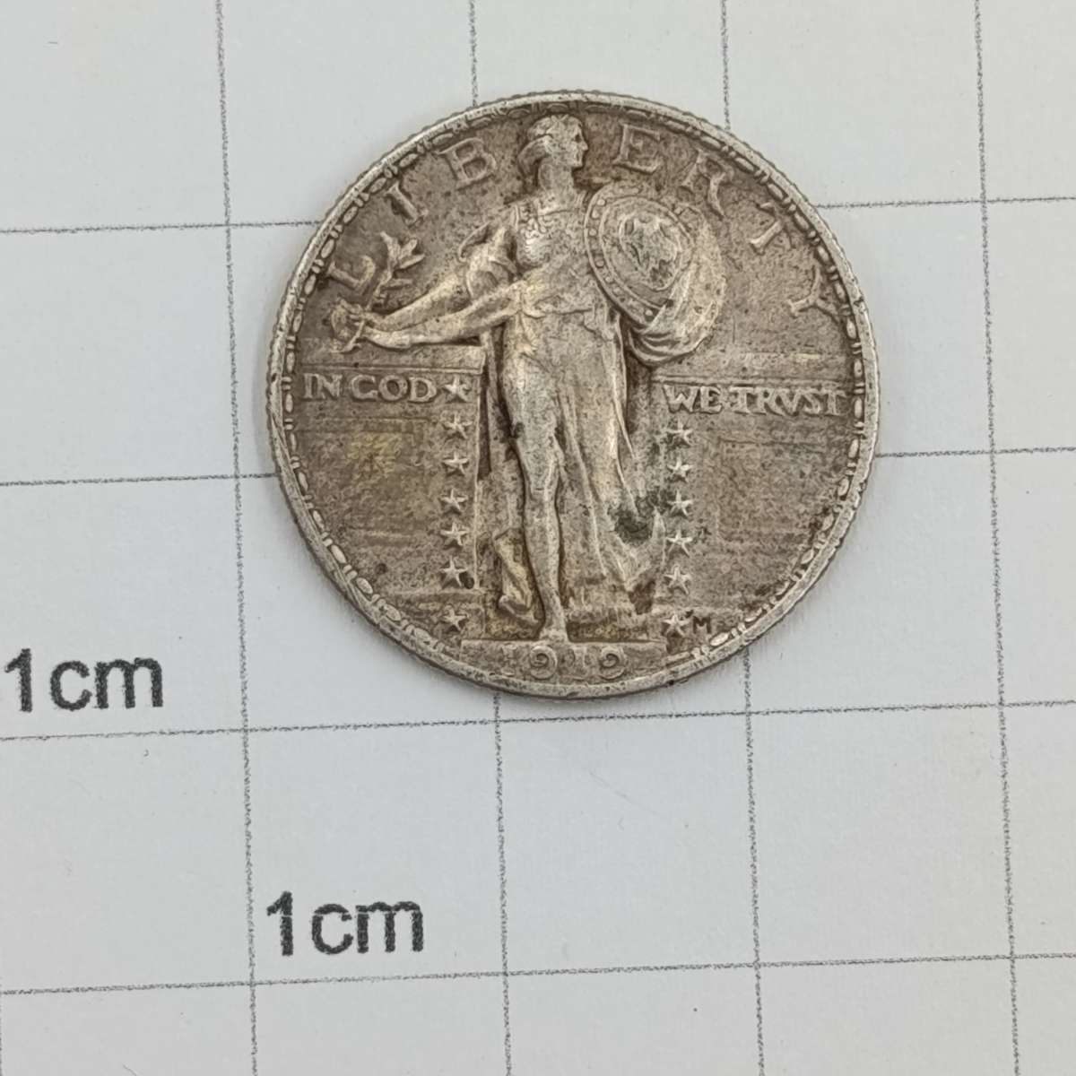 1919 USA Silver Standing Liberty quarter