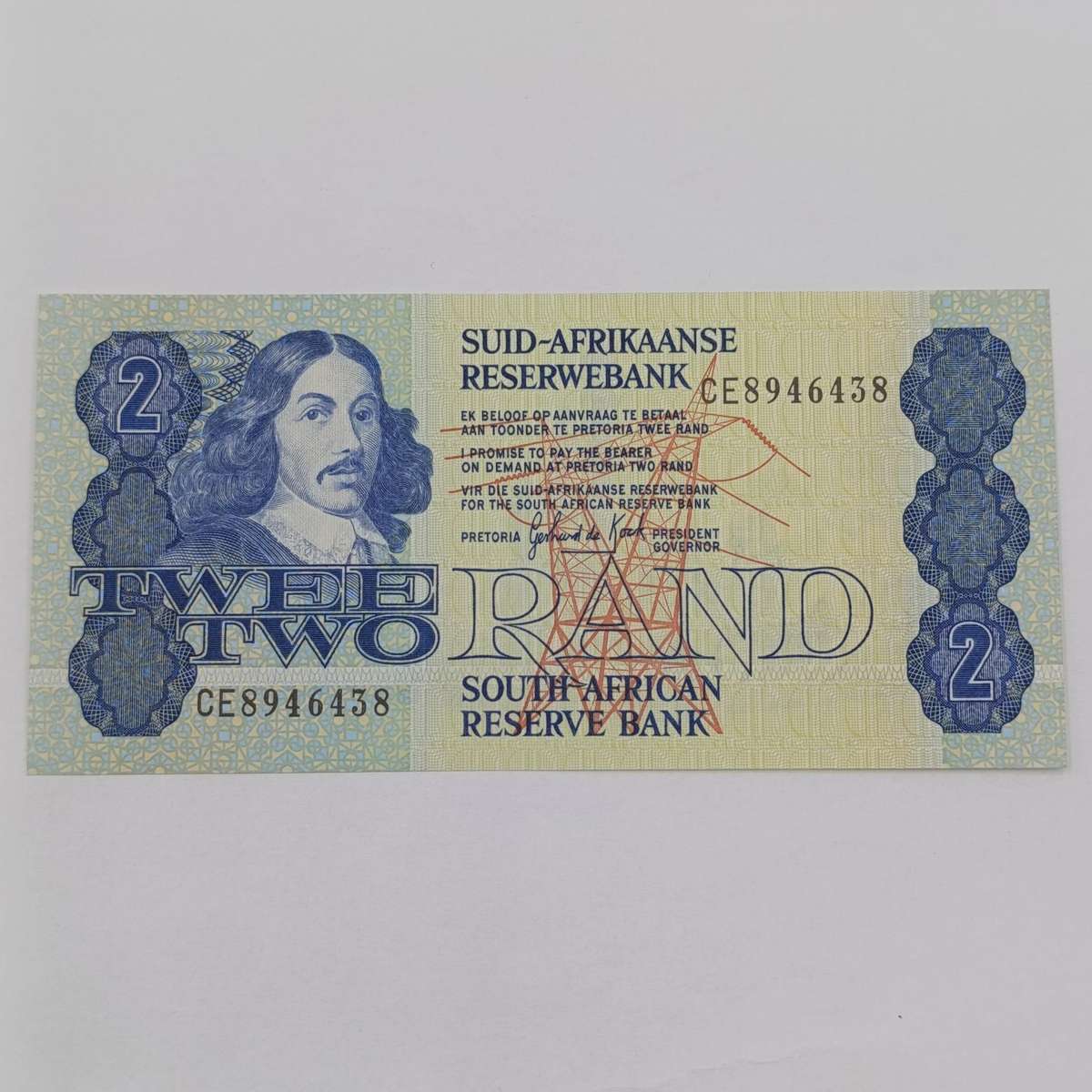 Gerhard de Kock Lot of 3 uncirculated R2 notes with consecutive numbers - 1984 Third issue