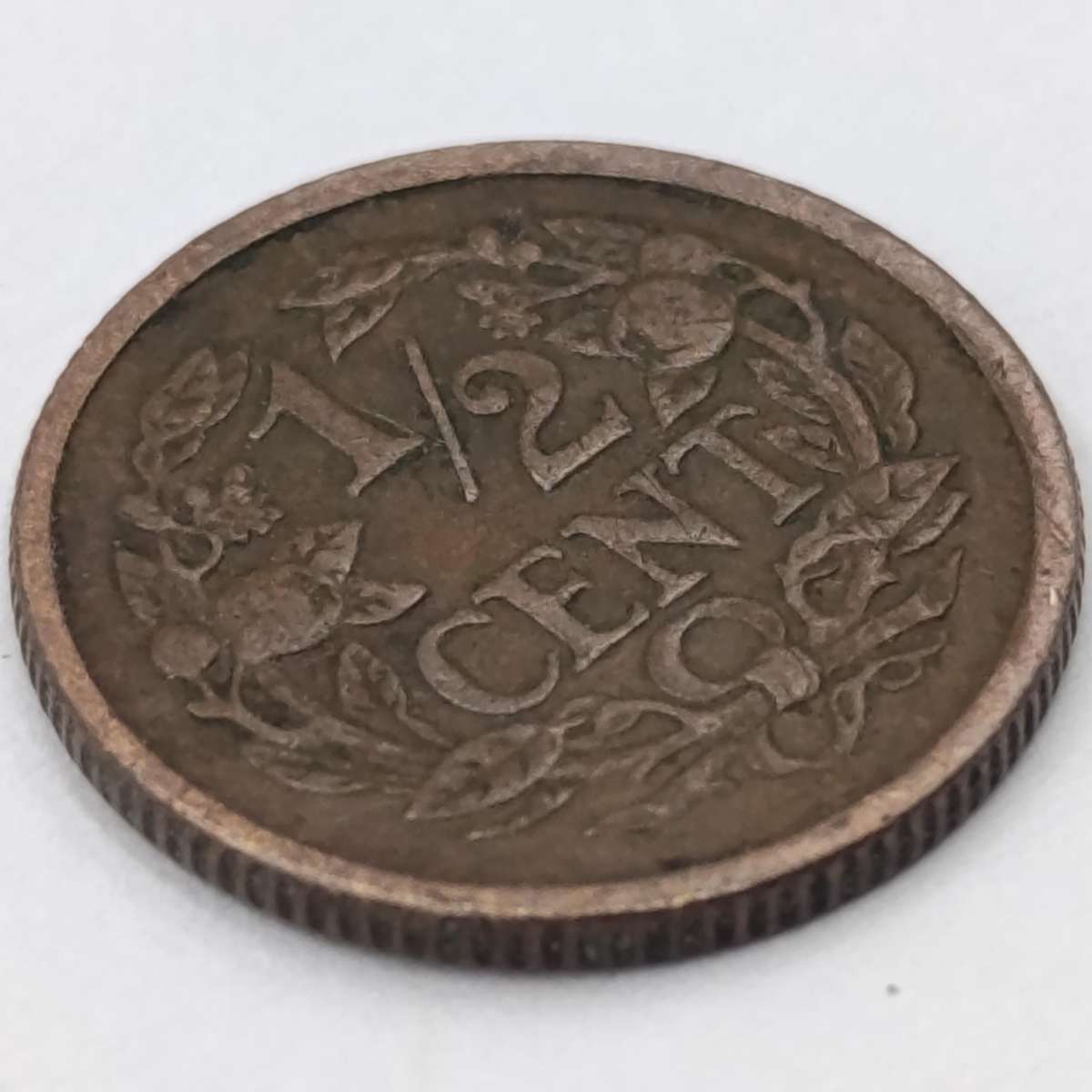 Netherlands 1915 XF half cent