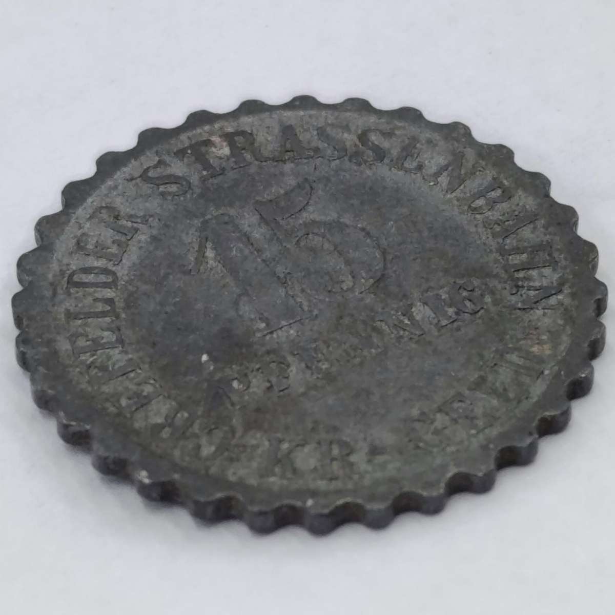 1917 German Notgeld transit token - Crefelder Strassenbahn Private Issue