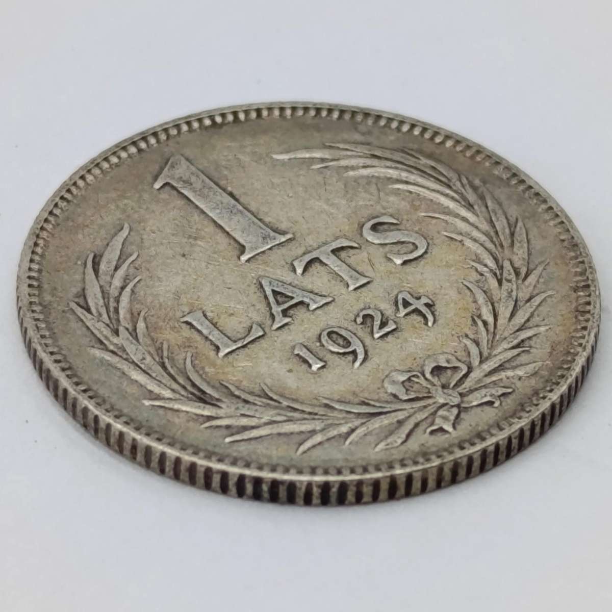 Latvia 1924 One Lats silver XF