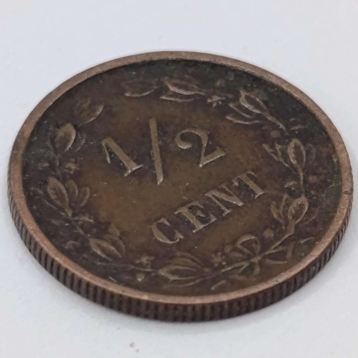 Netherlands 1885 half cent VF