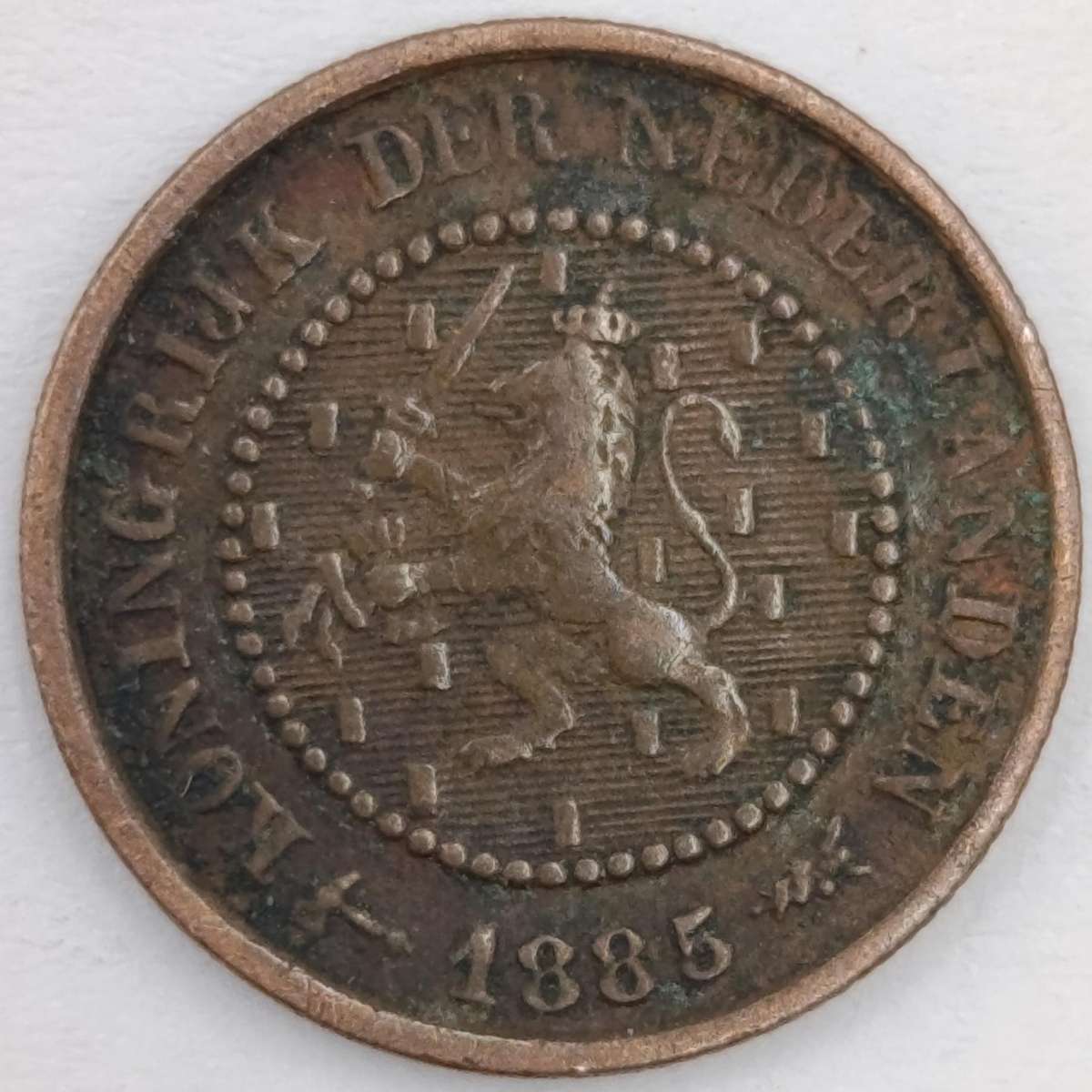 Netherlands 1885 half cent VF