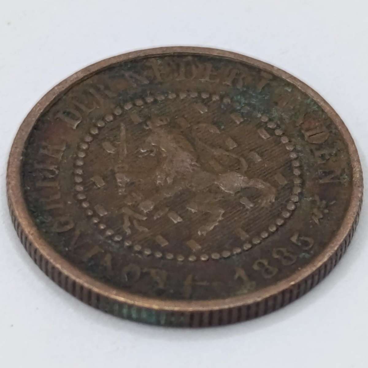 Netherlands 1885 half cent VF