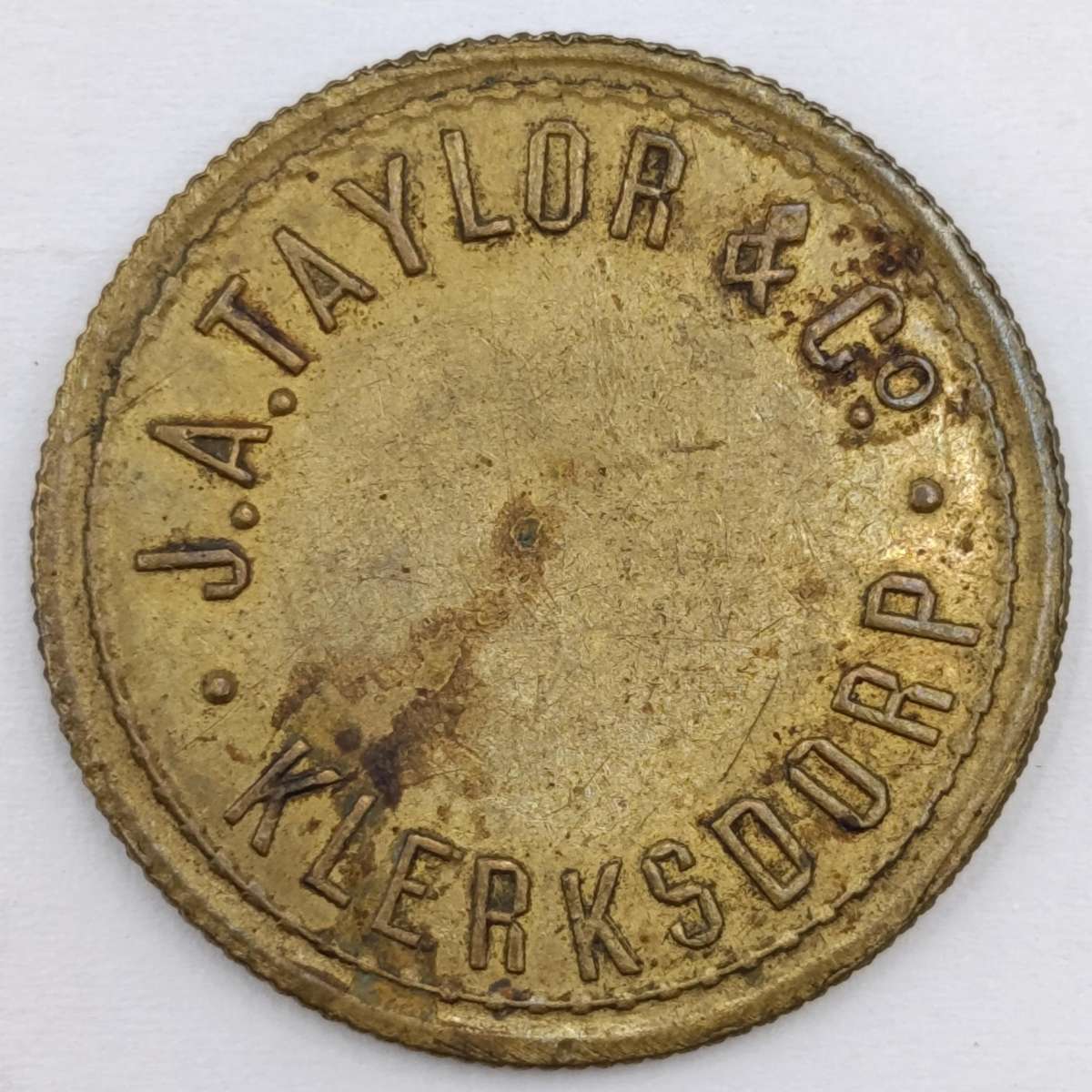 J.A. Taylor - Klerksdorp 3d token