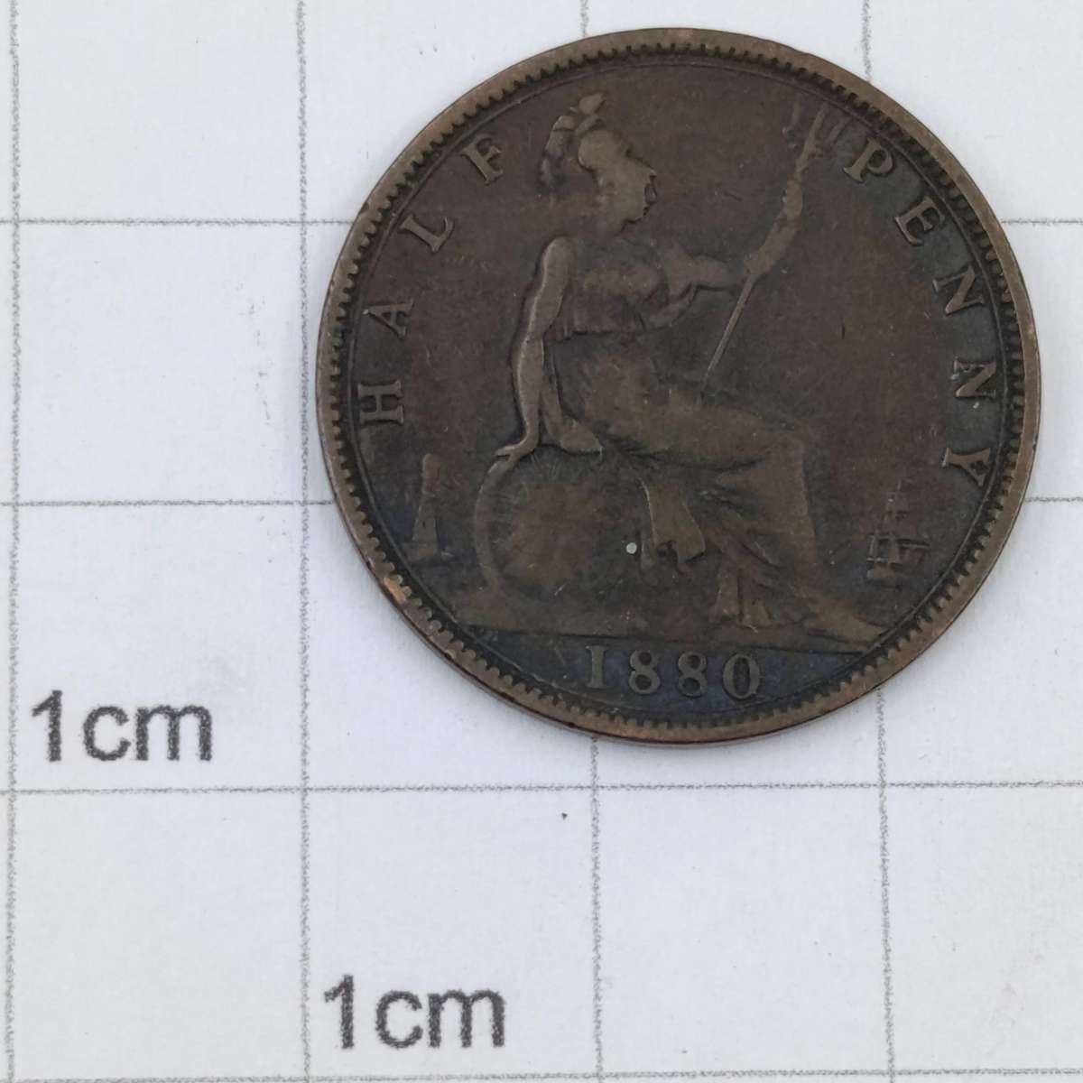 Britain 1880 Half Penny Fine
