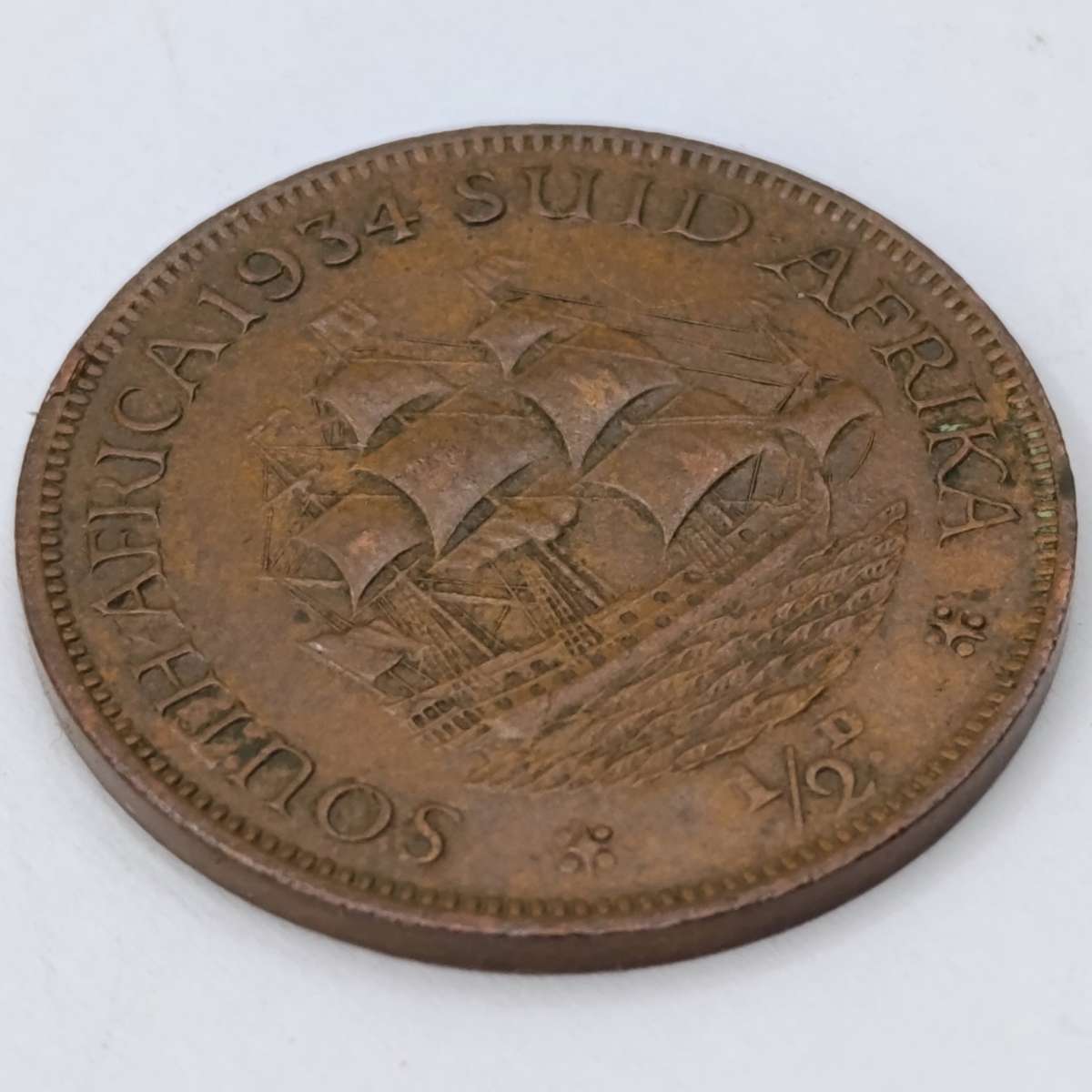 1934 South Africa Half Penny AU