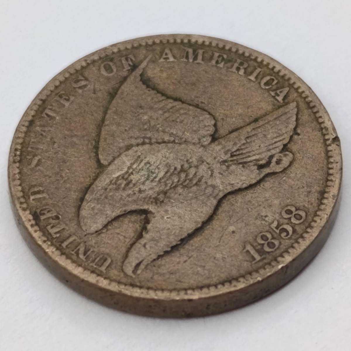 USA 1858 Flying Eagle cent VG