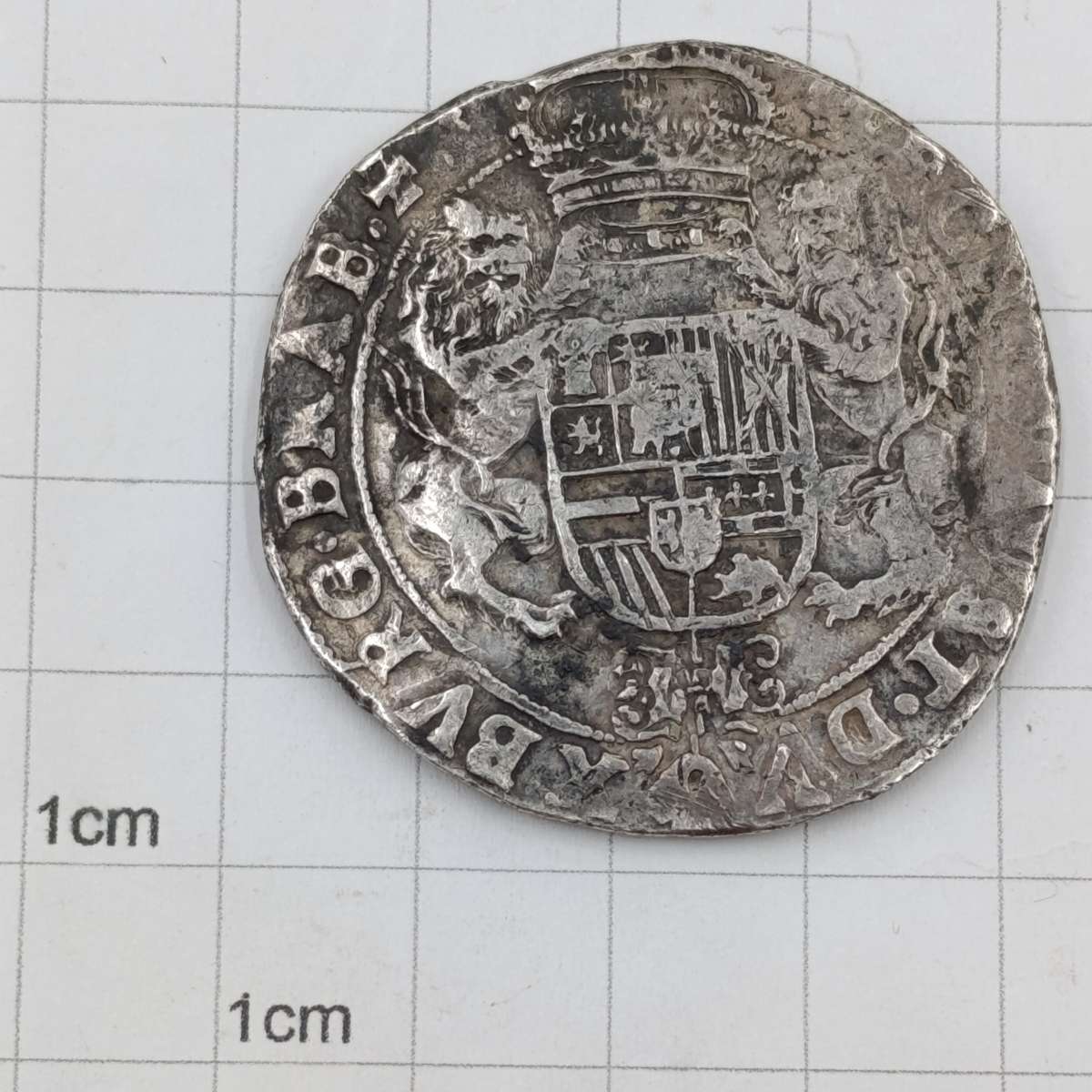 1666 Spanish Netherlands Brabant ducaton recovered from the Merenstijn wreck