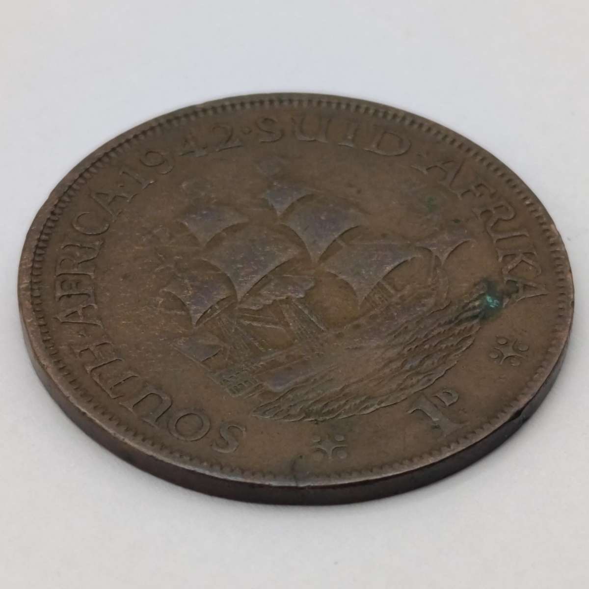 1942 South Africa Penny - 3 variations stop after 1942 no stop after 1942 4 and 2 wide apart