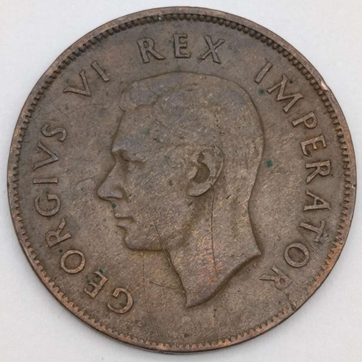 1942 South Africa Penny - 3 variations stop after 1942 no stop after 1942 4 and 2 wide apart