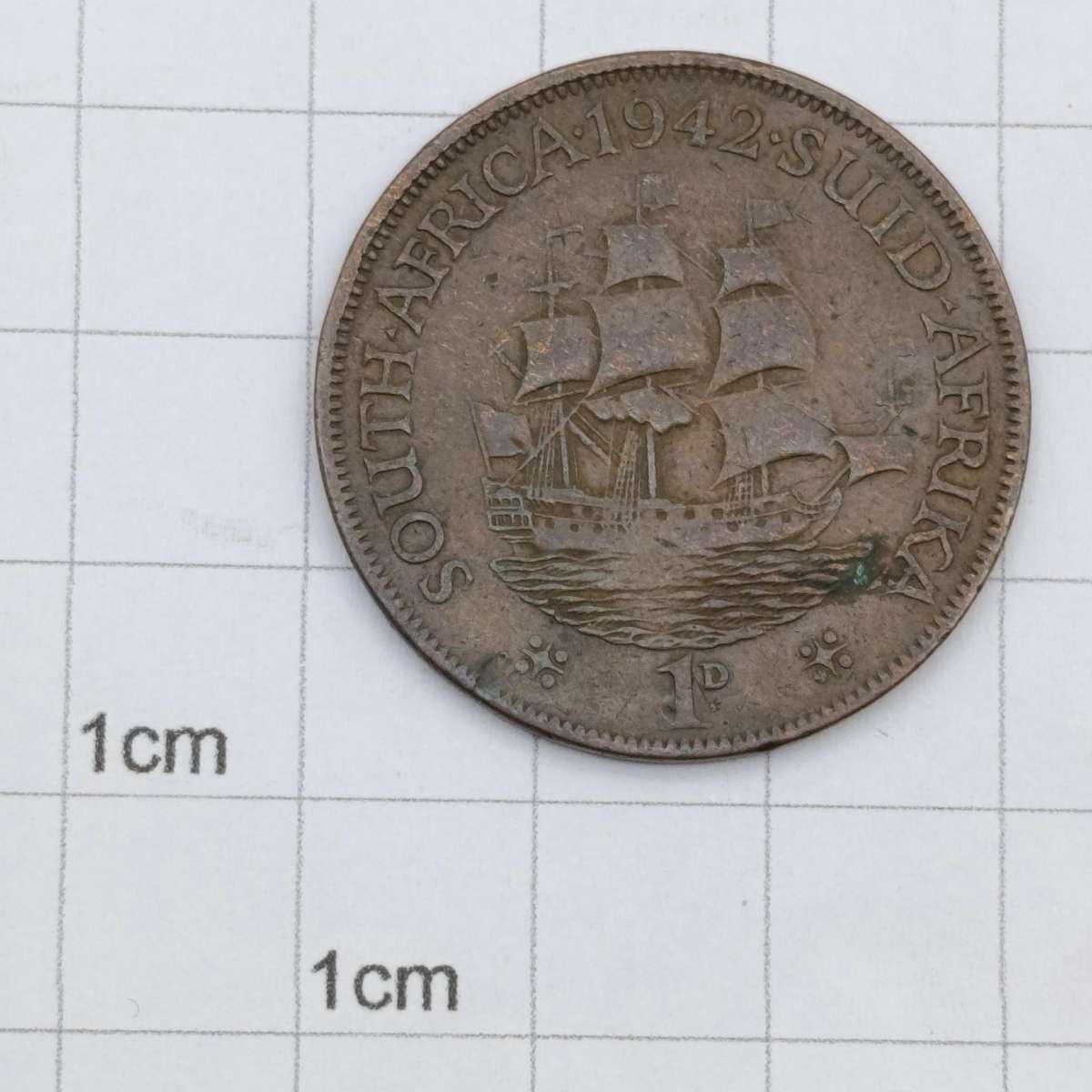 1942 South Africa Penny - 3 variations stop after 1942 no stop after 1942 4 and 2 wide apart