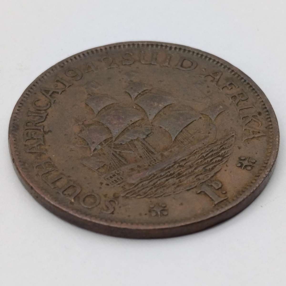 1942 South Africa Penny - 3 variations stop after 1942 no stop after 1942 4 and 2 wide apart