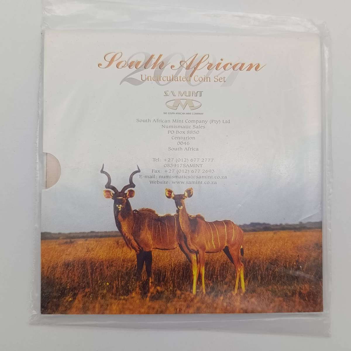 2001 South African uncirculated coin set - still sealed