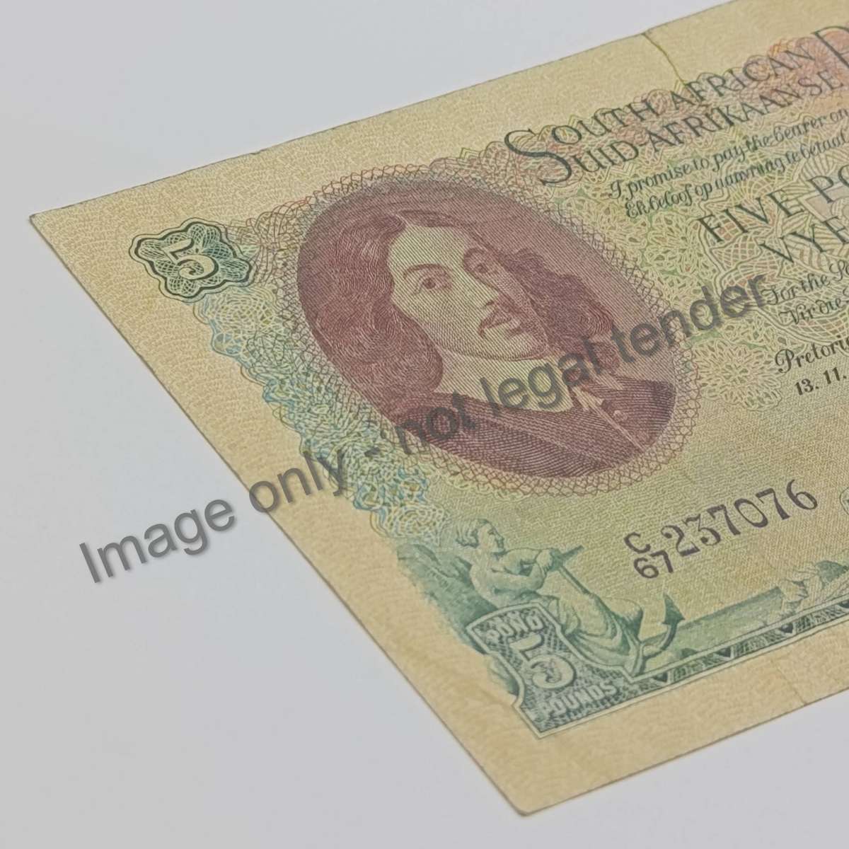 South Africa MH de Kock 1958 Five Pounds VF+