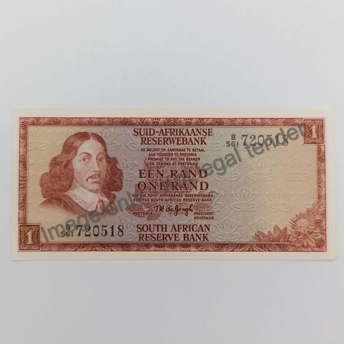 Pair of TW de Jongh 3rd Issue R1 banknotes with consecutive numbers