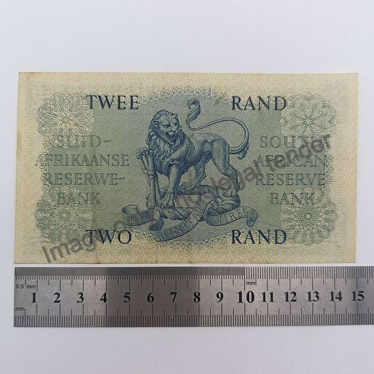 South Africa Rissik large R2 banknote XF+